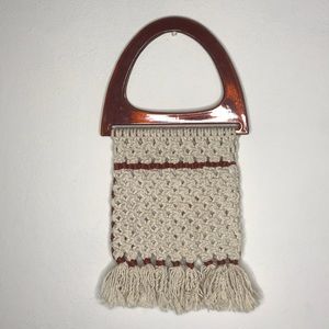Vintage Handmade Macrame Handbag
